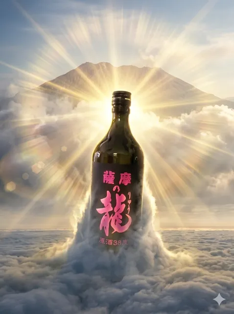 光の中に立つ薩摩の龍 38度原酒